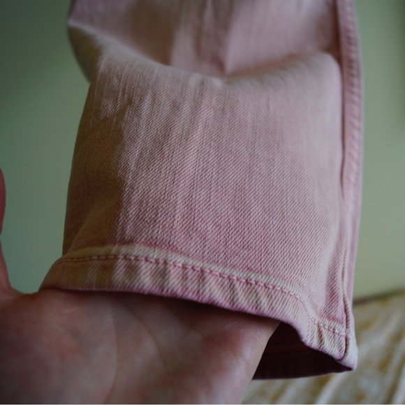 MOTHER Superior High Waisted Rider Flood into the mist Pink Jeans, Size 33 - Picture 7 of 11